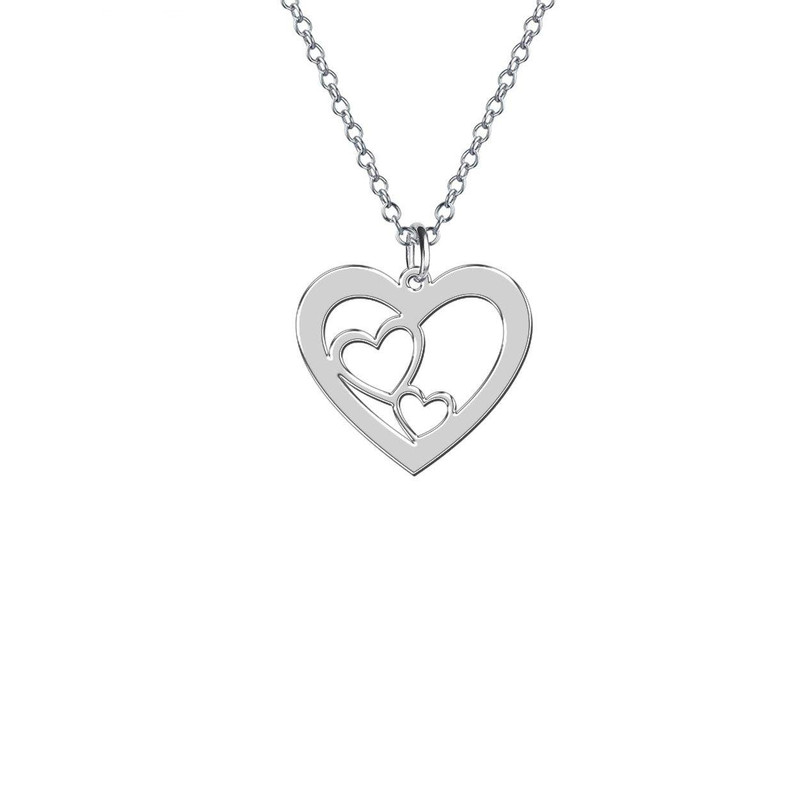 نیم ست نقره زنانه مدل 3 قلب کد 13R