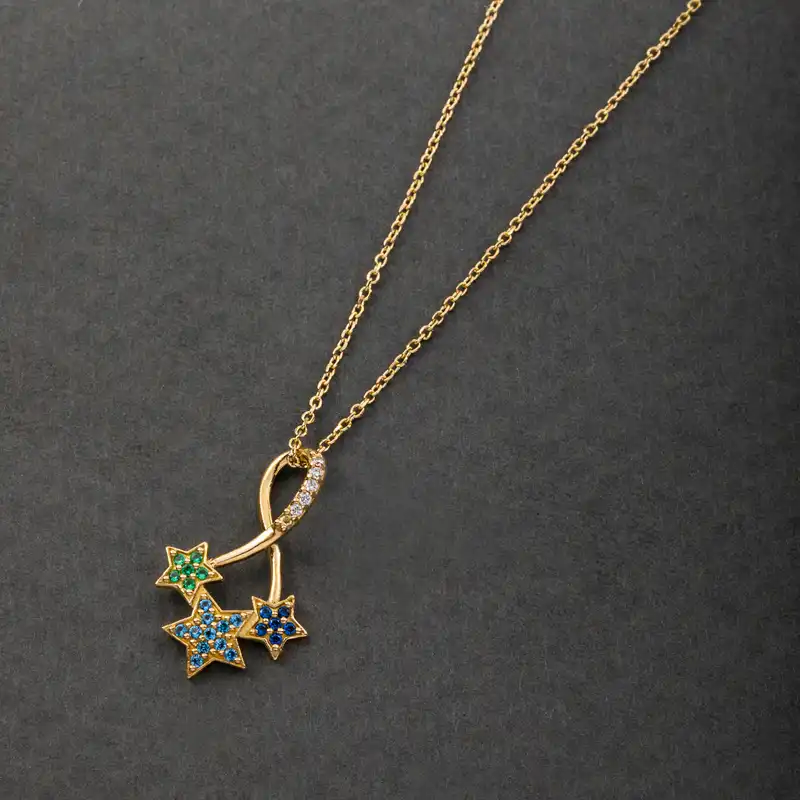 گردنبند طلا 18 عیار زنانه جواهری سون مدل 2494