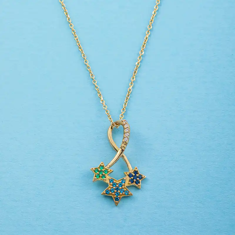 گردنبند طلا 18 عیار زنانه جواهری سون مدل 2494