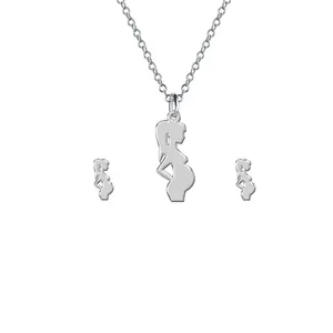 نیم ست نقره زنانه مدل مادر بچه کد 5