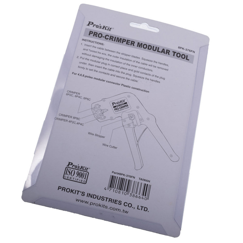 آچار پرس سوکت تلفن و شبکه پروسکیت مدل 8PK-376FN