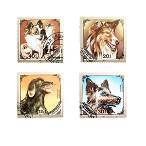 تمبر یادگاری طرح حیوانات مدل DOGS کد D-58 مجموعه 4 عددی