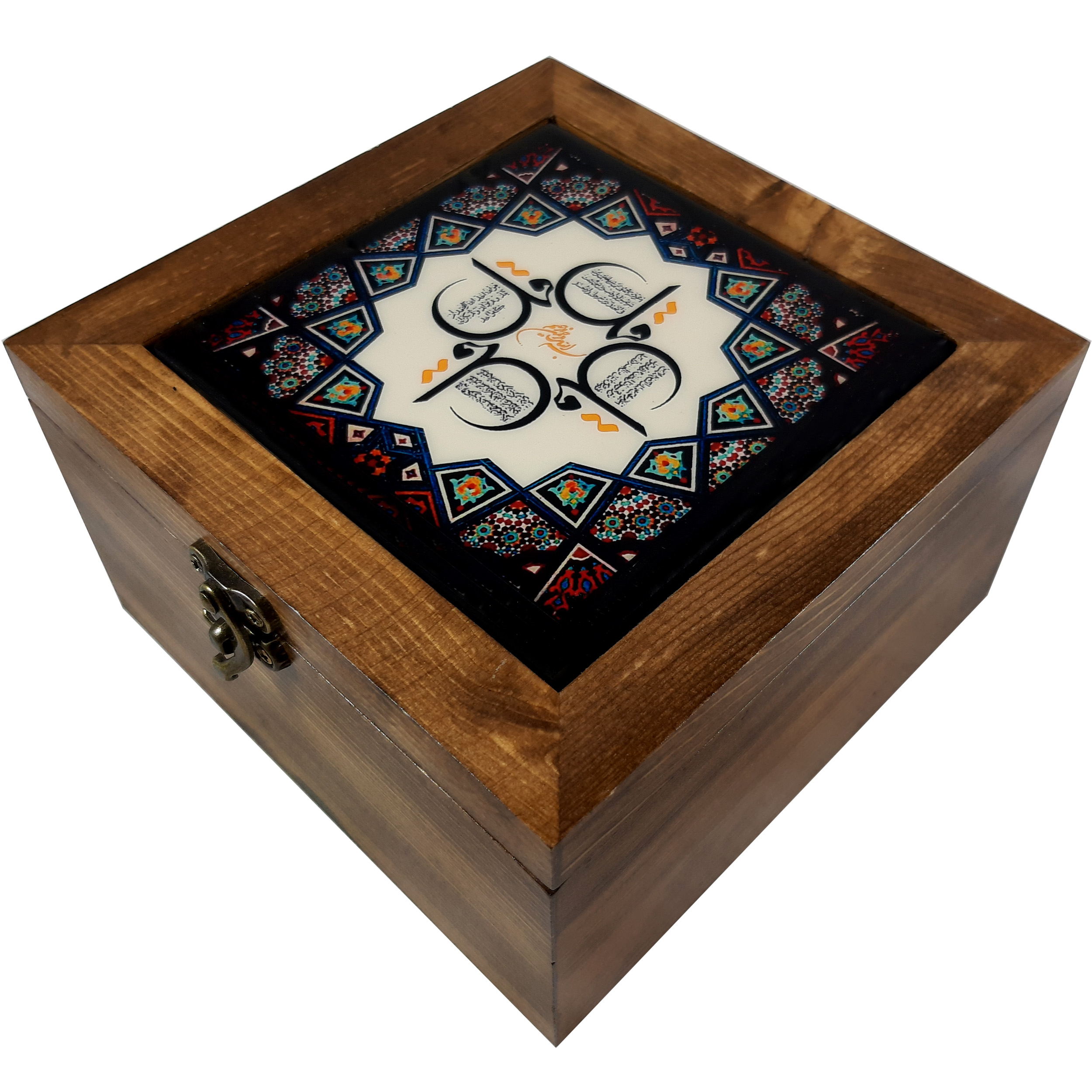 جعبه هدیه چوبی طرح چهار قل کد KNMB5106