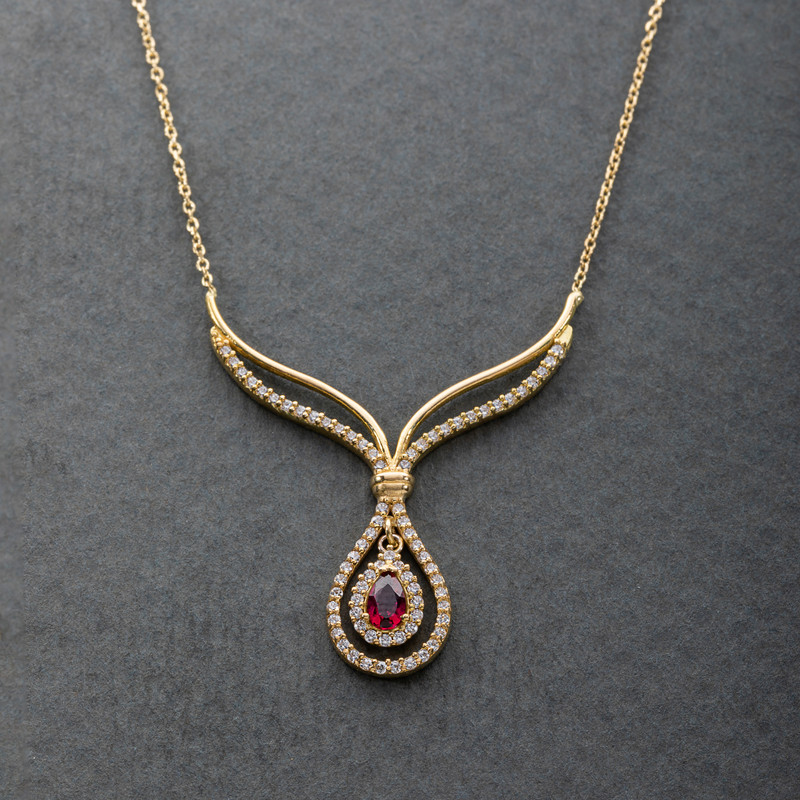 نیم ست طلا 18 عیار زنانه جواهری سون مدل 2459