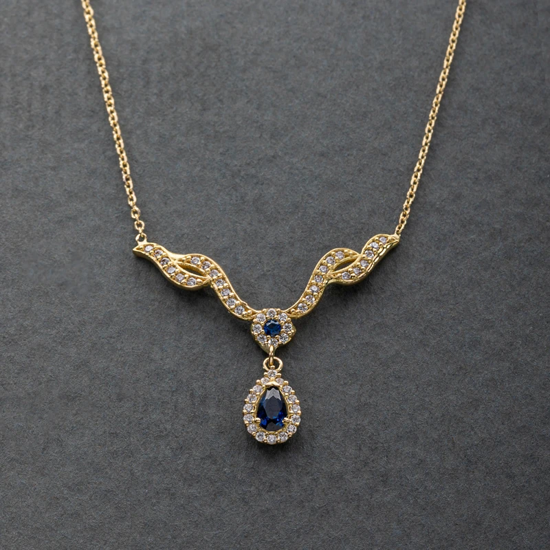 عکس شماره 3 : نیم ست طلا 18 عیار زنانه جواهری سون مدل 2463