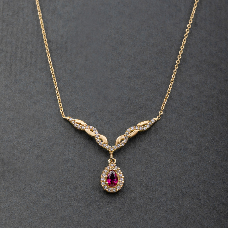 نیم ست طلا 18 عیار زنانه جواهری سون مدل 2467 نیم ست طلا 18 عیار زنانه جواهری سون مدل 2467