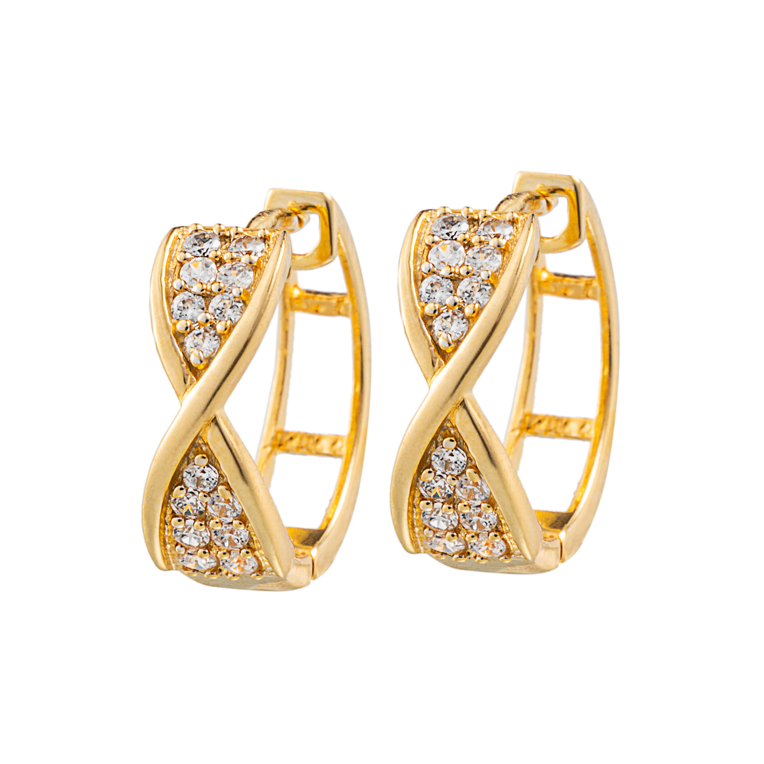گوشواره طلا 18 عیار زنانه جواهری سون مدل 2178