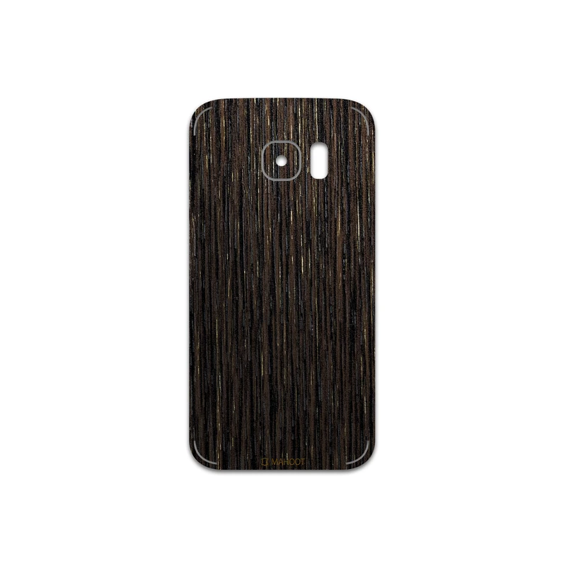 برچسب پوششی ماهوت مدل Dark-Gold-Stripes-Wood مناسب برای گوشی موبایل سامسونگ Galaxy S7