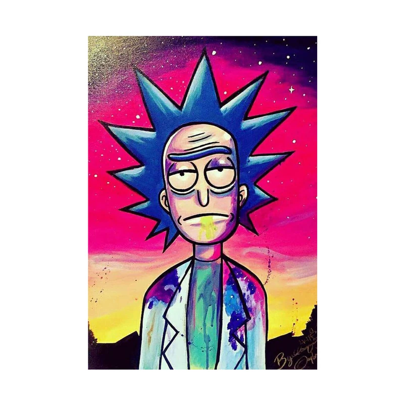 استیکر لپ تاپ طرح ریک و مورتی کد 1525