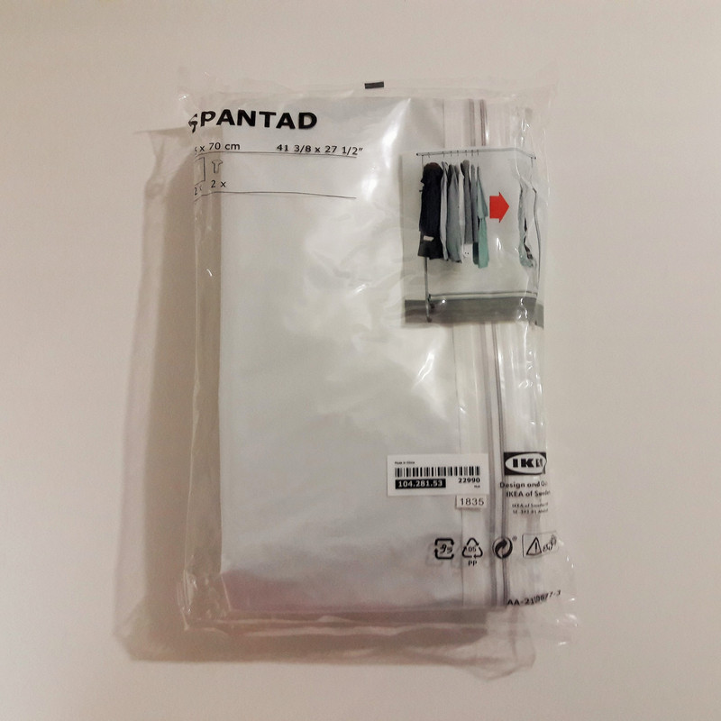 کاور لباس ایکیا مدل SPANTAD بسته 2 عددی