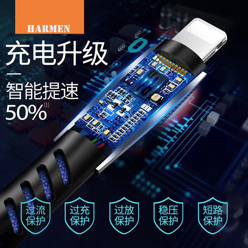 کابل تبدیل USB به لایتنینگ هارمن مدل NB10 طول 1 متر