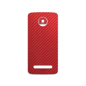 MAHOOT Red-Fiber Cover Sticker for motorola Moto Z2 Play