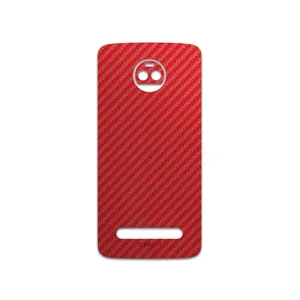 MAHOOT Red-Fiber Cover Sticker for motorola Moto Z2 Force