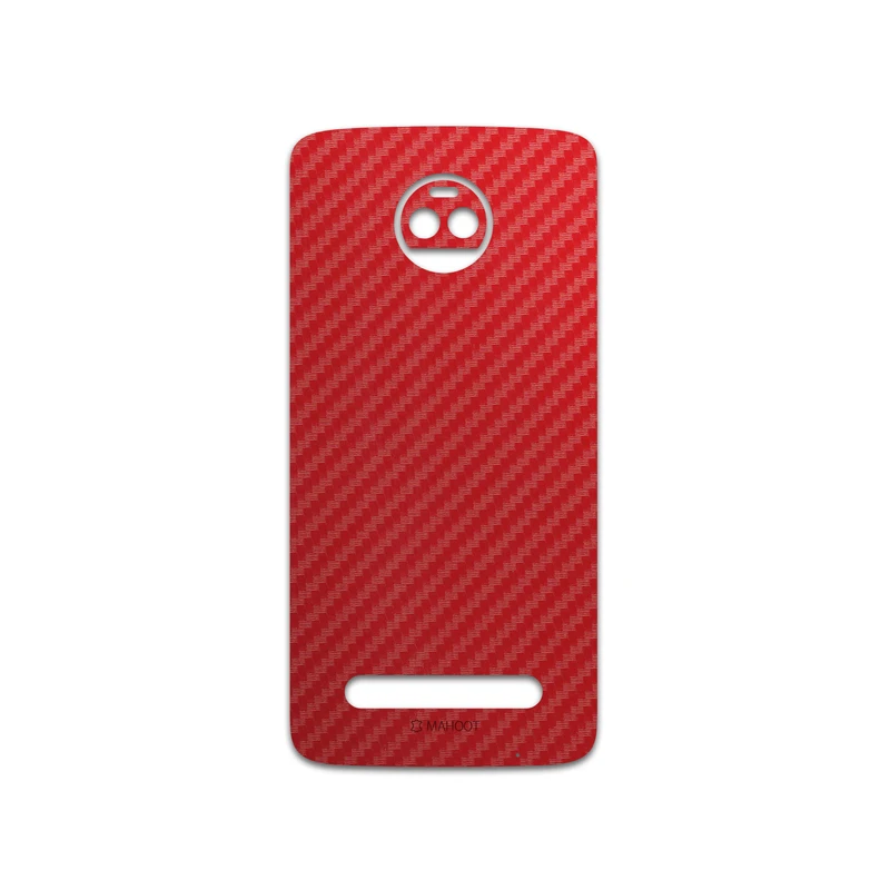 برچسب پوششی ماهوت مدل Red-Fiber مناسب برای گوشی موبایل موتورولا Moto Z2 Force
