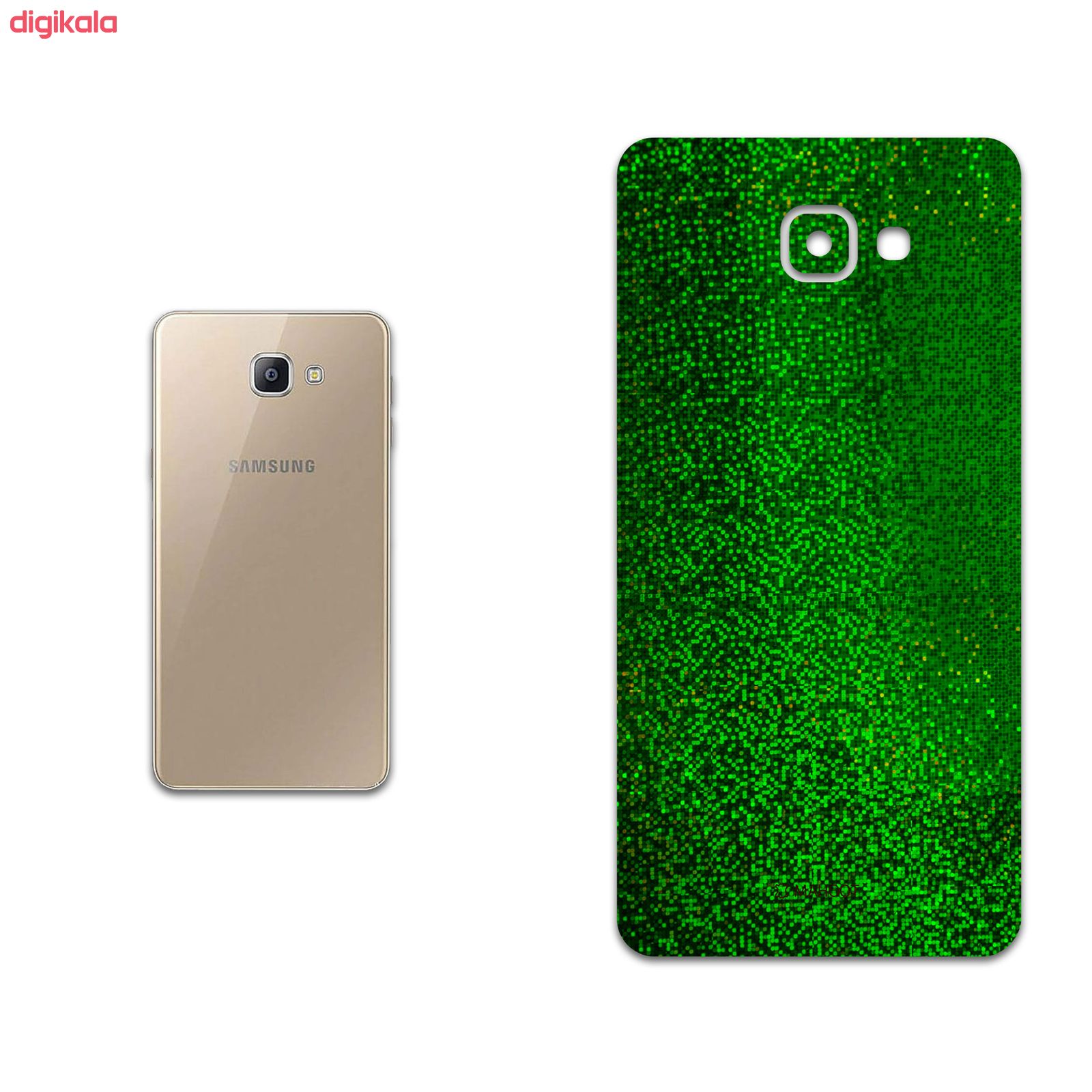 خرید اینترنتی با تخفیف ویژه برچسب پوششی ماهوت مدل Green-Holographic مناسب برای گوشی موبایل سامسونگ Galaxy A9 2016