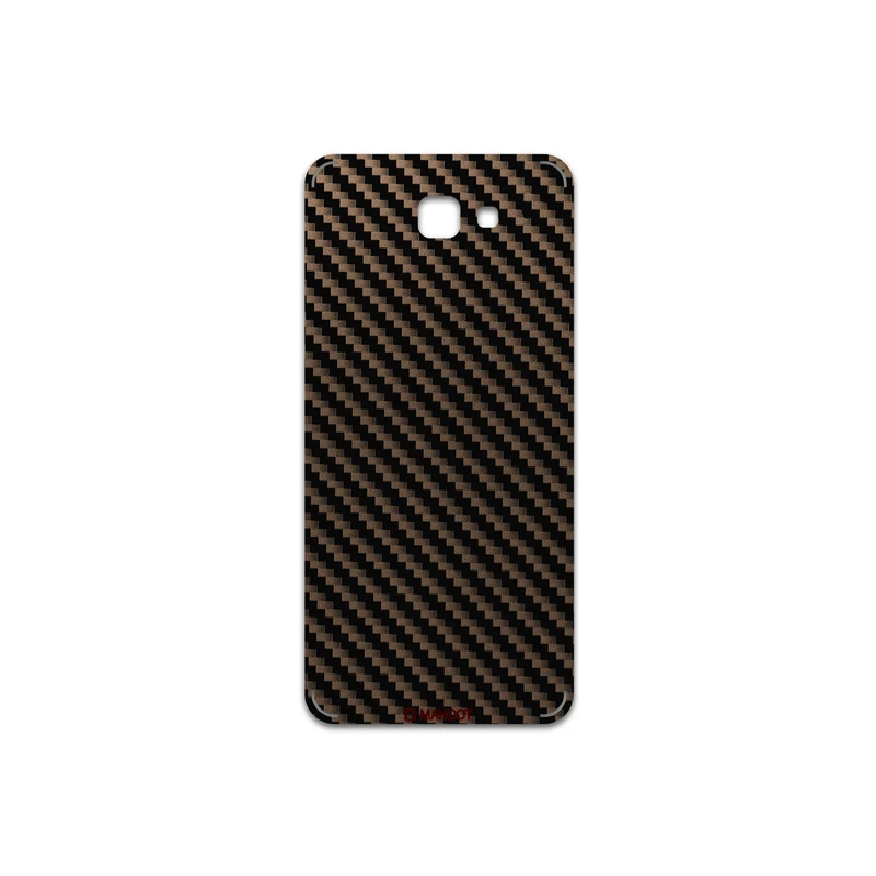 برچسب پوششی ماهوت مدل Glossy-Brown-Fiber مناسب برای گوشی موبایل سامسونگ Galaxy J5 Prime