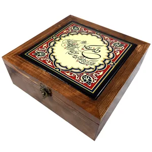  جعبه هدیه چوبی طرح و ان یکاد کد KNLB5151