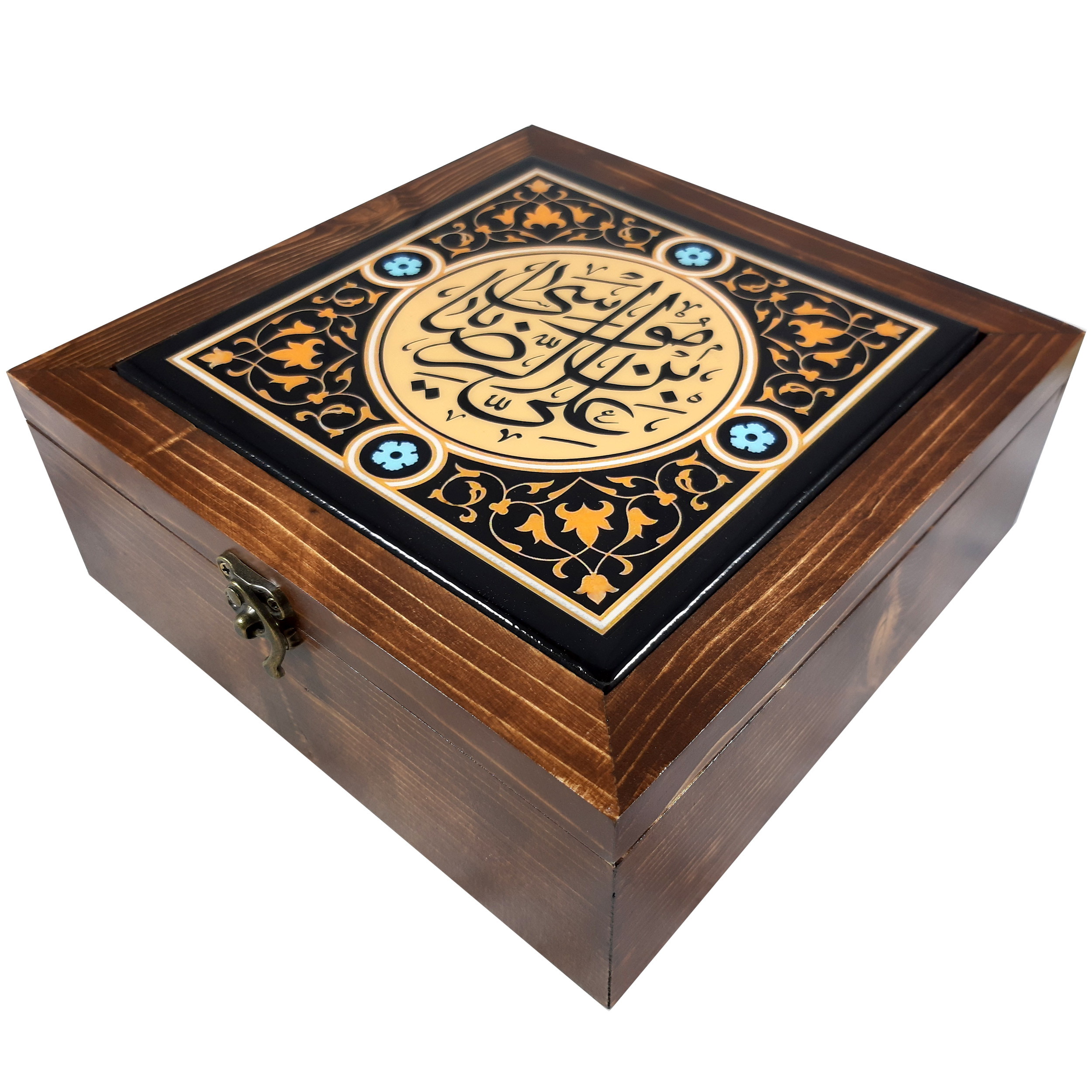  جعبه هدیه چوبی طرح علی بن موسی الرضا کد KNLB5157