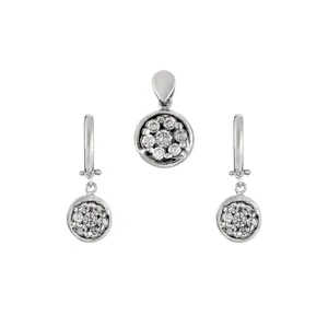 نیم ست نقره زنانه جواهری سون مدل 2607