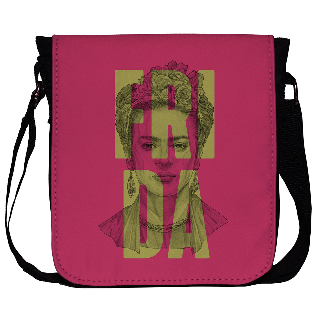 کیف دوشی دخترانه طرح Frida kahlo کد 1021