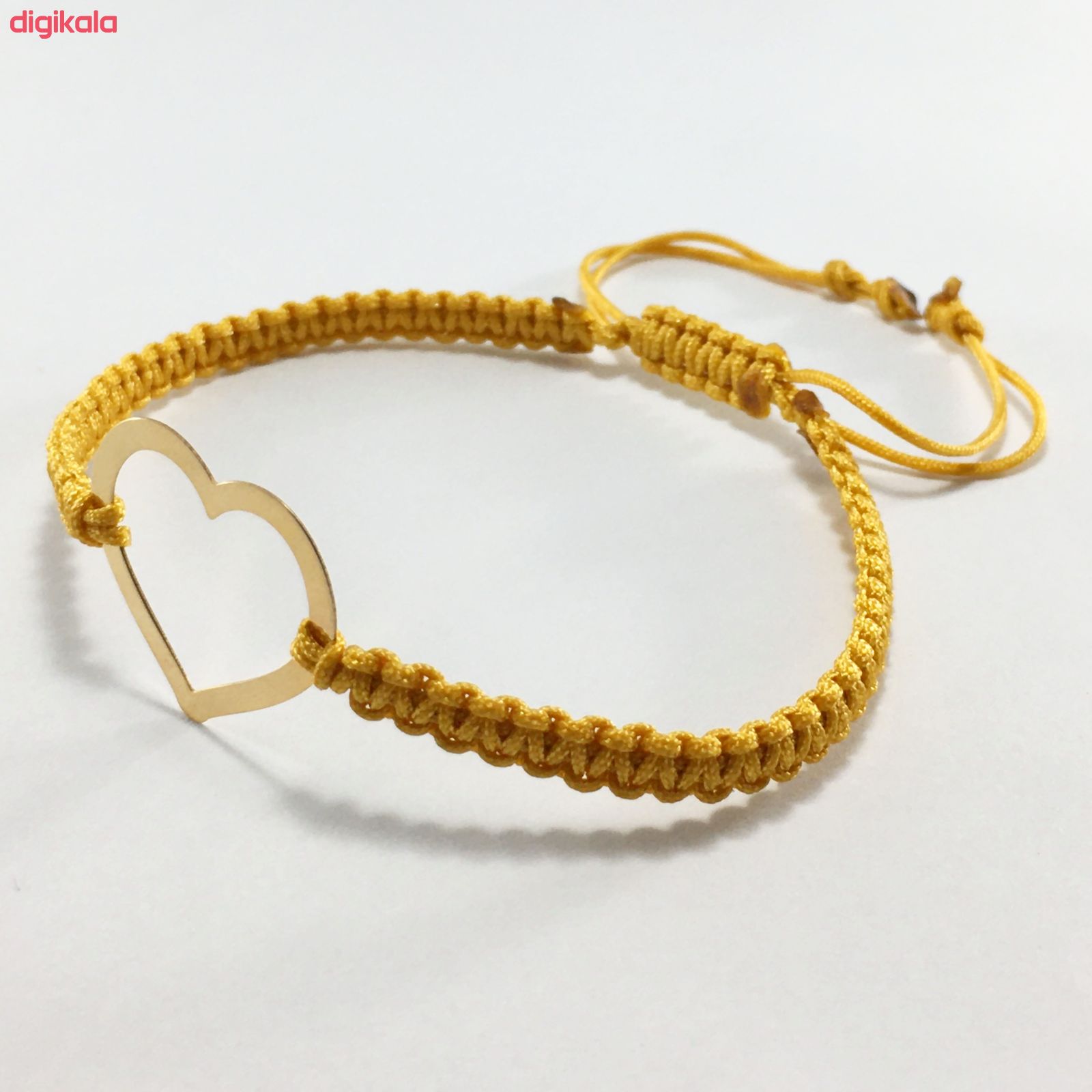 دستبند طلا 18 عیار زنانه طرح قلب کد rg003