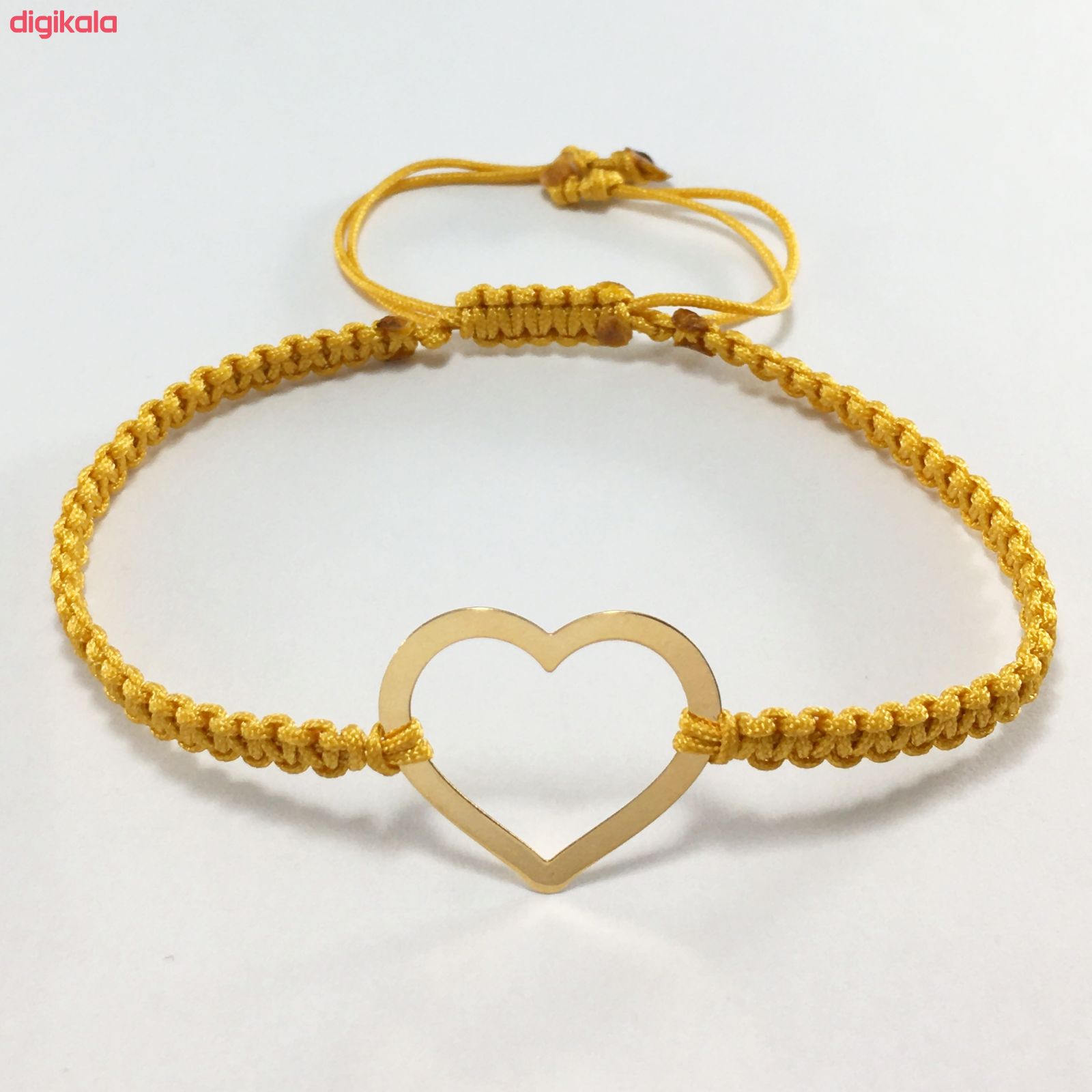 دستبند طلا 18 عیار زنانه طرح قلب کد rg003