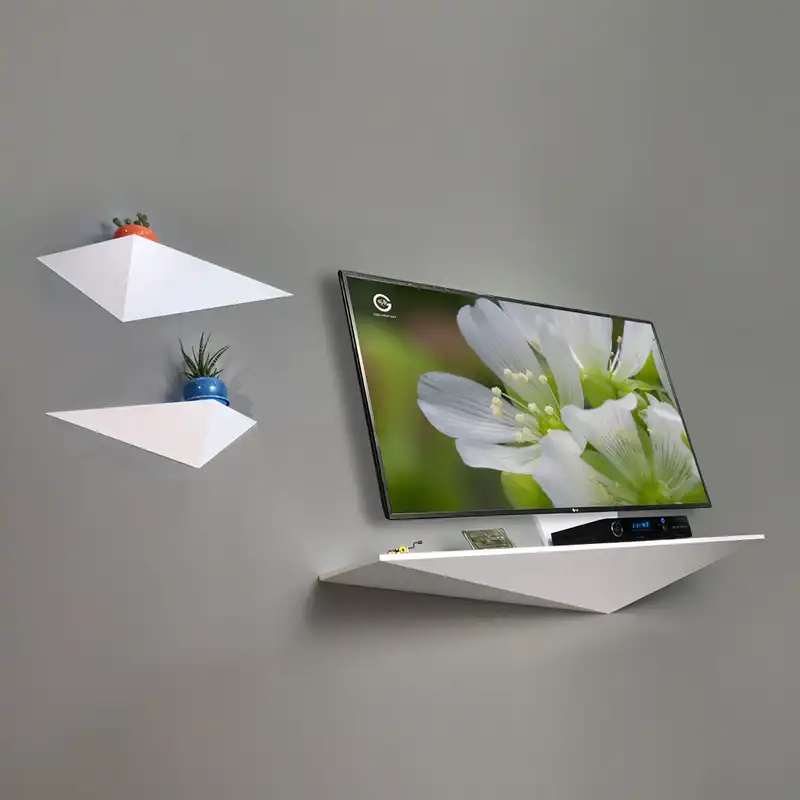 میز تلویزیون دیواری راهپود مدل نیلوفر A113 به همراه طبقه دیواری