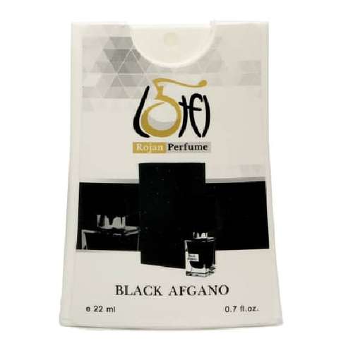 عطر جیبی مردانه روژان مدل بلک افغان حجم 22 میلی لیتر