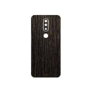 MAHOOT Dark-Gold-Stripes-Wood Cover Sticker for Nokia 6.1 Plus