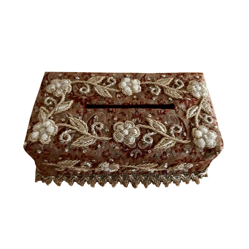 جعبه دستمال کاغذی سرمه دوزی مدل 0002
