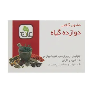 صابون تقویت مو علاج مدل دوازده گیاه  وزن ۱۰۰ گرم