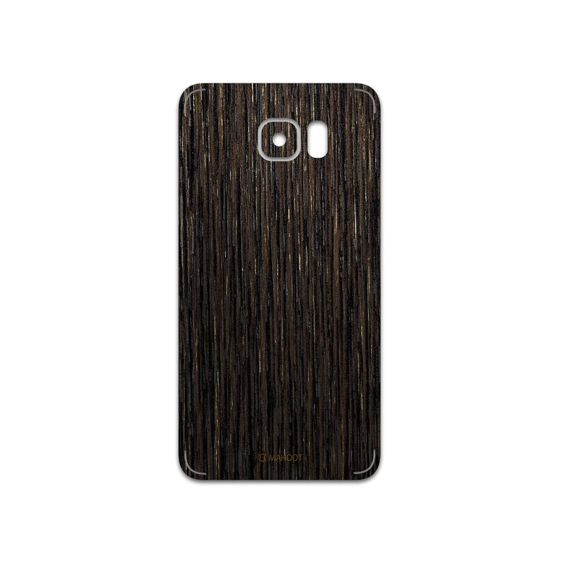 برچسب پوششی ماهوت مدل Dark-Gold-Stripes-Wood مناسب برای گوشی موبایل سامسونگ Galaxy Note 5