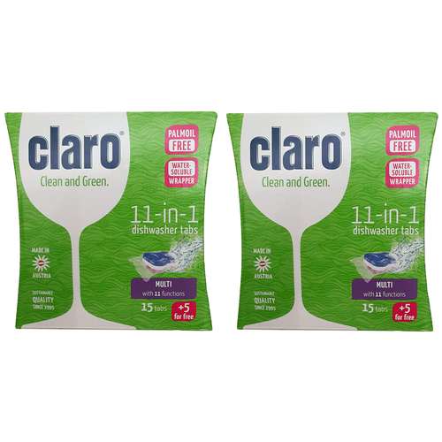 قرص ماشین ظرفشویی کلارو مدل 11in1 بسته دو عددی 