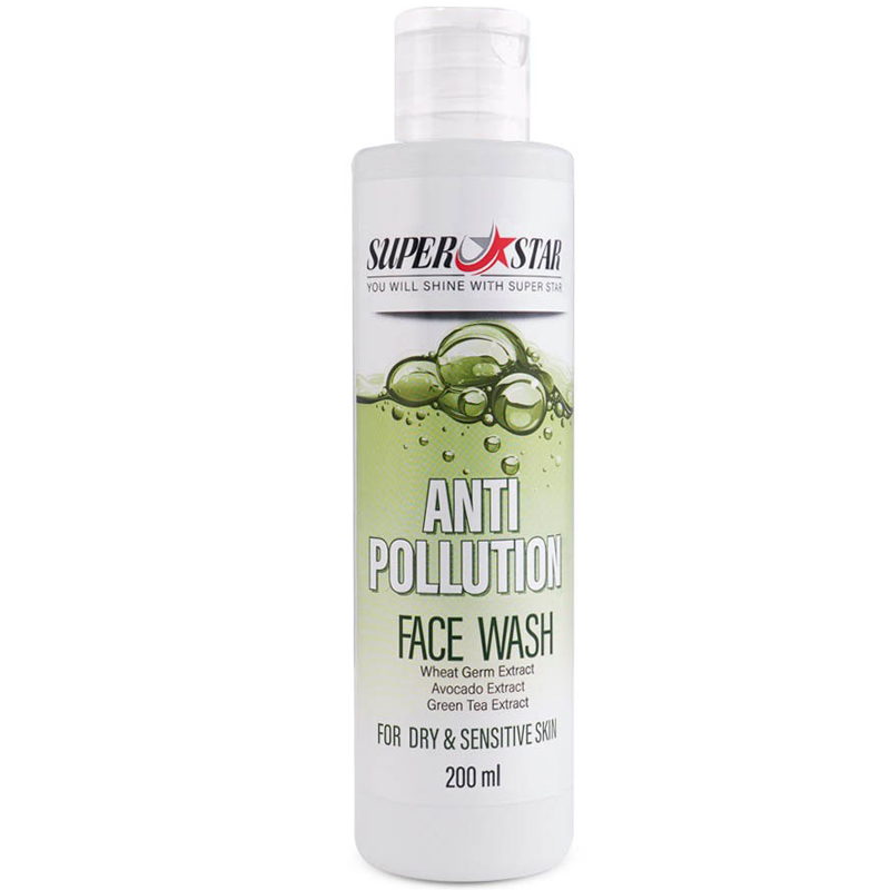 ژل شستشوی صورت سوپر استار مدل Anti Pollution حجم 200 میلی لیتر