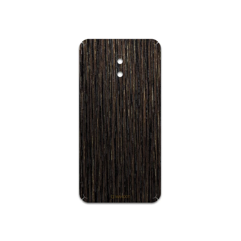 برچسب پوششی ماهوت مدل Dark-Gold-Stripes-Wood مناسب برای گوشی موبایل میزو M5