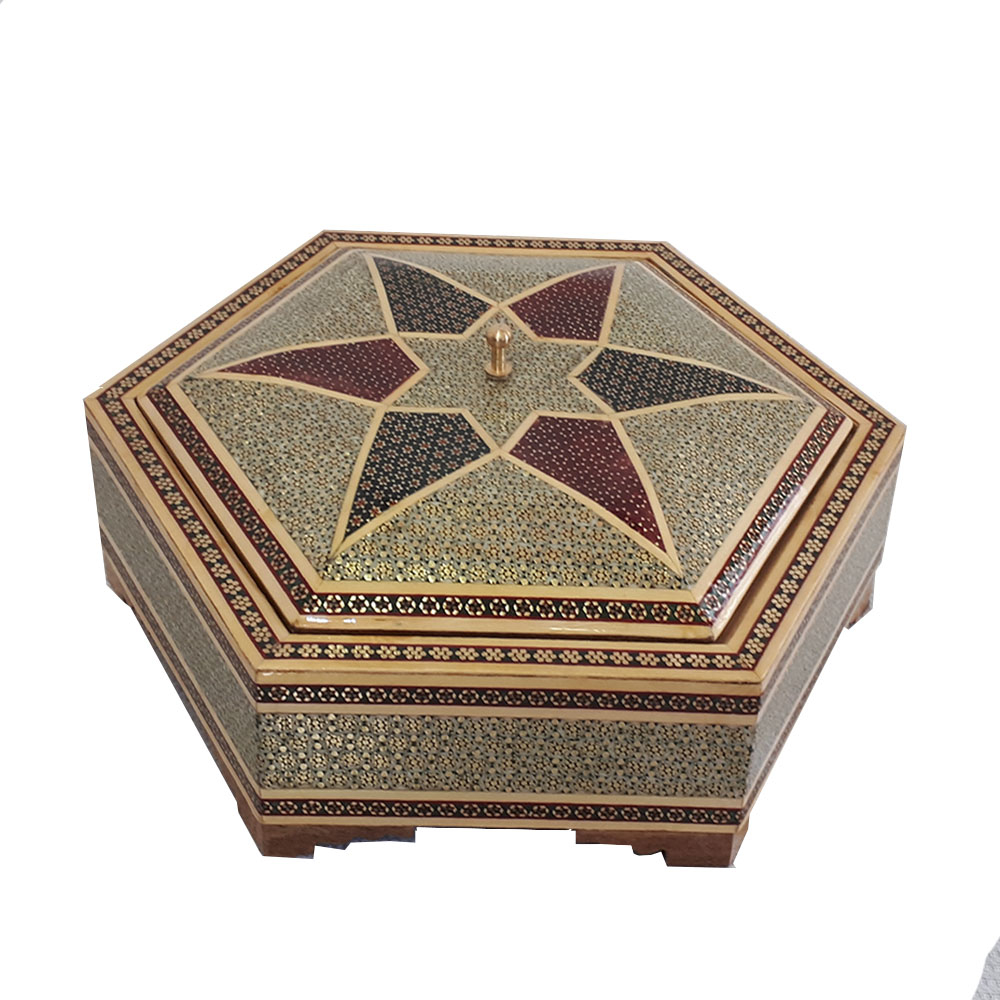 شکلات خوری خاتم کاری مدل ستاره