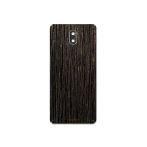 MAHOOT Dark-Gold-Stripes-Wood Cover Sticker for Nokia 3.1