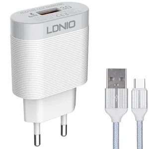 LDNIO A303Q Wall Charger with USB-C Cable