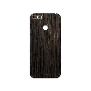 MAHOOT Dark-Gold-Stripes-Wood Cover Sticker for Huawei Y6 2018