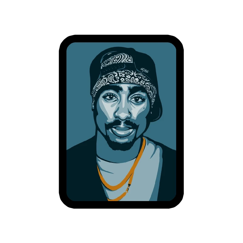 استیکر لپ تاپ طرح Tupac کد 1757