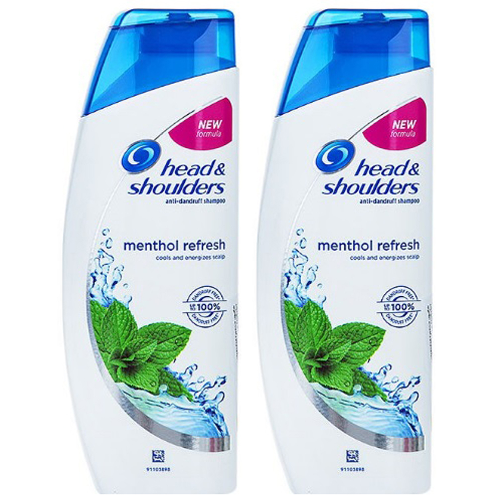 شامپو مو هد اند شولدرز مدل Menthol حجم 200 میلی لیتر مجموعه 2 عددی