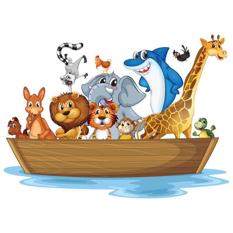 استیکر دیواری کودک طرح حیوانات شاد کد 02