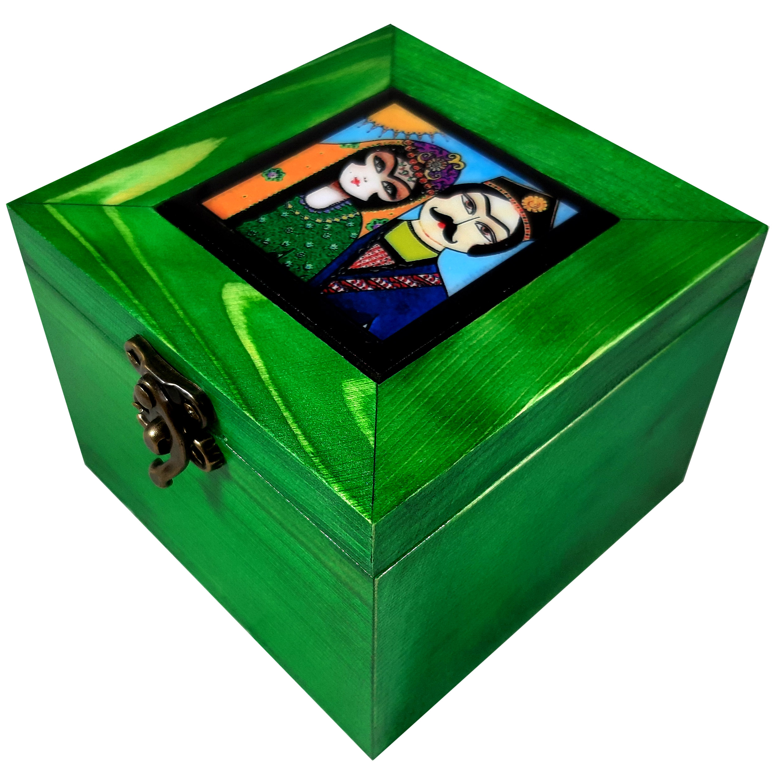   جعبه هدیه چوبی طرح عشاق کد KNSB5207