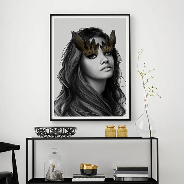 تابلو سالی وود طرح چشمان پرنده کد T300203