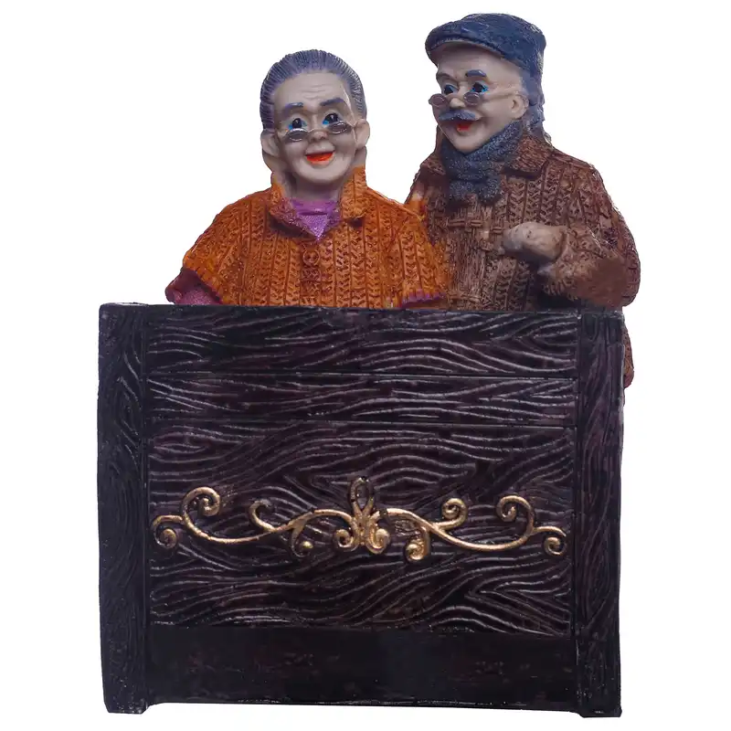 مجسمه لیلپار طرح پیر زن و مرد پیانو زن مدل DGO-1045