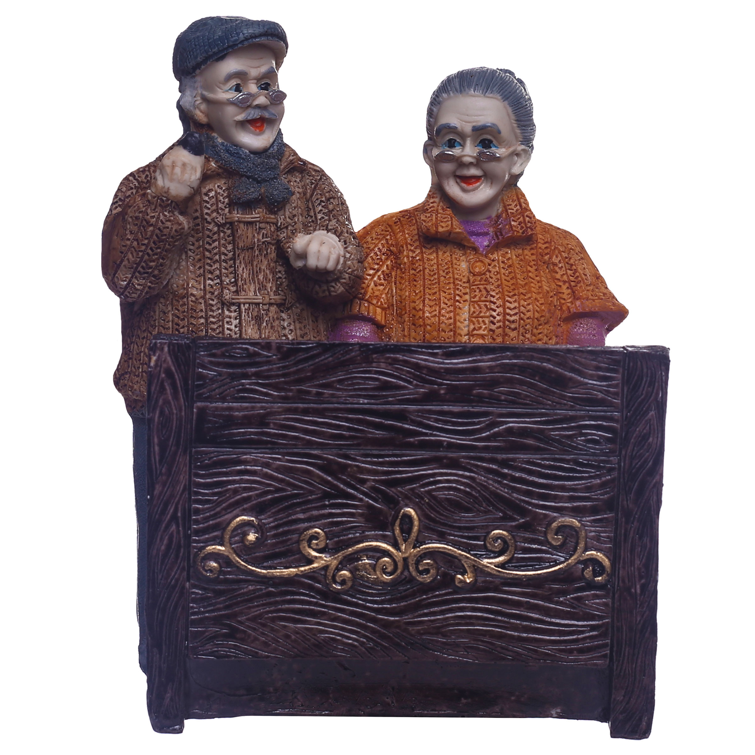 مجسمه لیلپار طرح پیر زن و مرد پیانو زن مدل DGO-1046