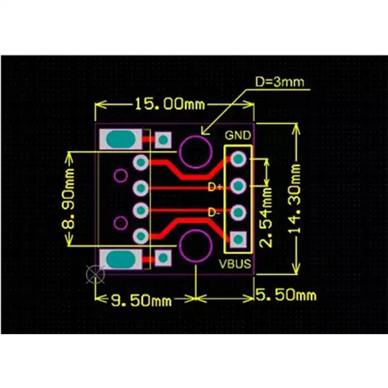 برد برک اوت مدل MaleUSB
