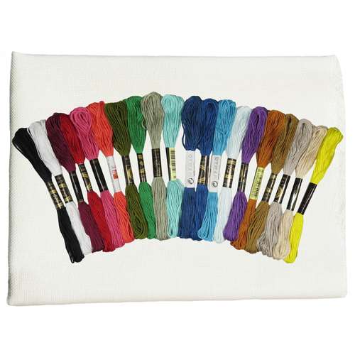 نخ گلدوزی کد EM 29 مجموعه ۲۰ عددی به همراه پارچه شماره دوزی