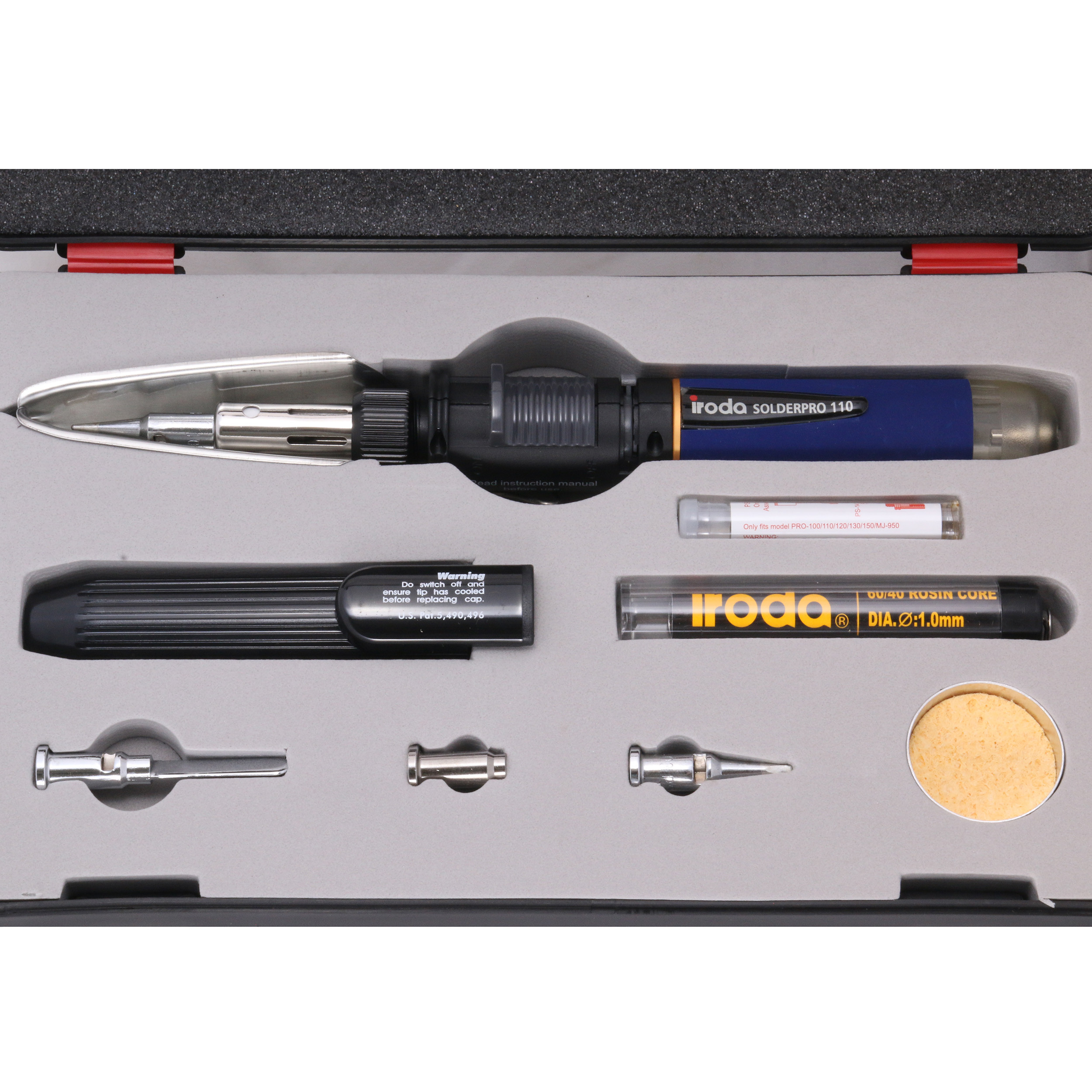 هویه گازی آی رودا مدل SOLDERPRO 110K مجموعه 8 عددی