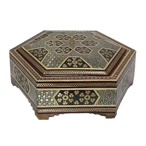 شکلات خوری خاتم کاری مدل گره چینی